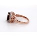 Granatring Rosegold 375 9K roter Almandin 7.2ct weiße Topase 0.48ct