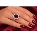 Rhodolith Ring Rosegold 375 9K roter Edelstein 5.61ct Zirkonia
