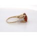 Citrinring Gold 375 9K honiggelber Edelstein 12.2ct Brillanten 0.14ct