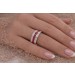 Brillantring Gold 585 14K rote Rubine 2.1ct Brillanten 0.30ct
