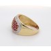 Rubinring Gold 585 14K rote Edelsteine 3.9ct Brillanten 0.03ct