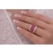 Rubinring Gold 585 14K rote Edelsteine 3.9ct Diamanten 0.03ct