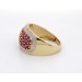Rubinring Gold 585 14K rote Edelsteine 3.9ct Diamanten 0.03ct