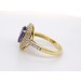 Tansanit Ring Gold 585 14K blauer Edelstein 2.2ct gelbe weiße Brillanten 0.85ct