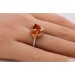 Citrinring Gold 375 9K goldgelber Edelstein 10.7ct Diamanten 0.20ct