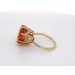 Citrinring Gold 375 9K goldgelber Edelstein 10.7ct Diamanten 0.20ct
