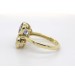 Edelsteinring Gold 585 14K Iolith 1.40ct grüner Aquamarin 1.45ct Citrin 1.15ct 
