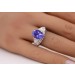 Tansanitring Weißgold 750 18K blauer Edelstein 7ct Brillanten 1.50ct
