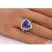 Tansanitring Gold 750 18K blauer Edelstein 7.5ct Brillanten 0.80ct