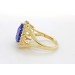 Tansanitring Gold 750 18K blauer Edelstein 7.5ct Brillanten 0.80ct