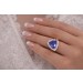 Tansanitring AAAAA Gold 750 18K blauer Edelstein 7ct Brillanten 0.80ct