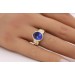 Tansanitring Gold 585 14 Karat blauer Edelstein 3.5ct