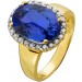 Tansanitring Gold 585 14K blauer Edelstein 7ct Brillanten 0.48ct