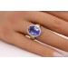 Tansanitring Gold 585 14K blauer Edelstein 7ct Brillanten 0.48ct