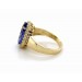 Tansanitring Gold 585 14K blauer Edelstein 7ct Brillanten 0.48ct