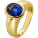 Tansanitring Gold 585 14 Karat blauer Tansanit Edelstein 3.90ct