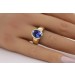Tansanitring Gold 585 14 Karat blauer Tansanit Edelstein 3.90ct