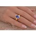 Tansanitring Gold 585 14 Karat blauer Zoisit Edelstein 3.2ct