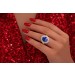Tansanitring Gold 585 14K blauer Zoisit Edelstein 5.5ct Brillanten 0.95ct