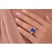 Tansanitring Gold 750 18K blauer Zoisit Edelstein 7ct Brillanten 0.55ct
