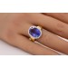 Tansanitring Gold 585 14K blauer Edelstein 8.5ct Brillanten 0.48ct