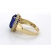 Tansanitring Gold 585 14K blauer Edelstein 8.5ct Brillanten 0.48ct