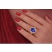 Tansanitring Gold 585 14K blauer Edelstein 6ct Brillanten 0.50ct