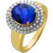 Tansanitring Gold 585 14K blauer Edelstein 4.5ct Brillanten 0.80ct