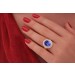 Tansanitring Gold 585 14K blauer Edelstein 4.5ct Brillanten 0.80ct
