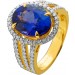 Tansanitring Gold 750 18K blauer Edelstein 5.7ct Brillanten 0.80ct