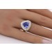 Tansanitring Gold 585 14K blauer Edelstein 3.2ct Brillanten 0.75ct