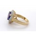 Tansanitring Gold 585 14K blauer Edelstein 3.2ct Brillanten 0.75ct
