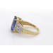 Tansanitring Gold 750 18K blauer Edelstein 6ct Brillanten 0.10ct