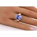 Tansanitring Gold 585 14K blauer Edelstein 8.6ct Brillanten 0.12ct