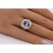 Tansanitring Gold 585 14K blauer Edelstein 3.5ct Brillanten 0.45ct
