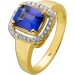Tansanitring Gold 585 14K blauer Edelstein 3ct Brillanten 0.34ct
