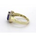 Tansanitring Gold 585 14K blauer Edelstein 3ct Brillanten 0.34ct