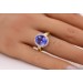 Tansanitring Gold 585 14K blauer Edelstein 5.6ct Brillanten 0.45ct