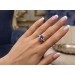 Tansanitring Gold 585 14K blauer Edelstein 5.6ct Brillanten 0.45ct