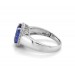 Tansanitring Platin 950 blauer Edelstein 5.8ct Brillanten 0.37ct 