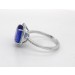 Tansanitring Weißgold 750 18K blauer Edelstein 7.2ct Brillanten 0.38ct