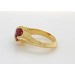 Rhodolith Ring Gold750 18 Karat roter Edelstein 4.5ct