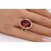 Citrinring Rosegold 375 9K cognac orange brauner Edelstein 17ct weiße Topase