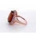 Citrinring Rosegold 375 9K cognac orange brauner Edelstein 17ct weiße Topase