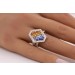 Saphirring Rainbow Gold 585 14K Saphire 3.2ct. Brillanten 0.75ct.