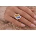 Saphirring Rainbow Gold 585 14K Saphire 3.2ct. Brillanten 0.75ct.