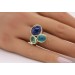 Edelsteinring Gold 9K 375 Kyanit Peridot Turmalin 