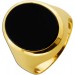Siegelring Gold 333 8K schwarze Onyx Edelsteinplatte 8.8ct
