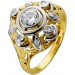 Brillantring Gold 585 14K Diamanten 0.69ct Antikschmuck 1920