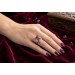 Ring Rosegold 585 14K violett pinker synthetischer Korund Antikschmuck